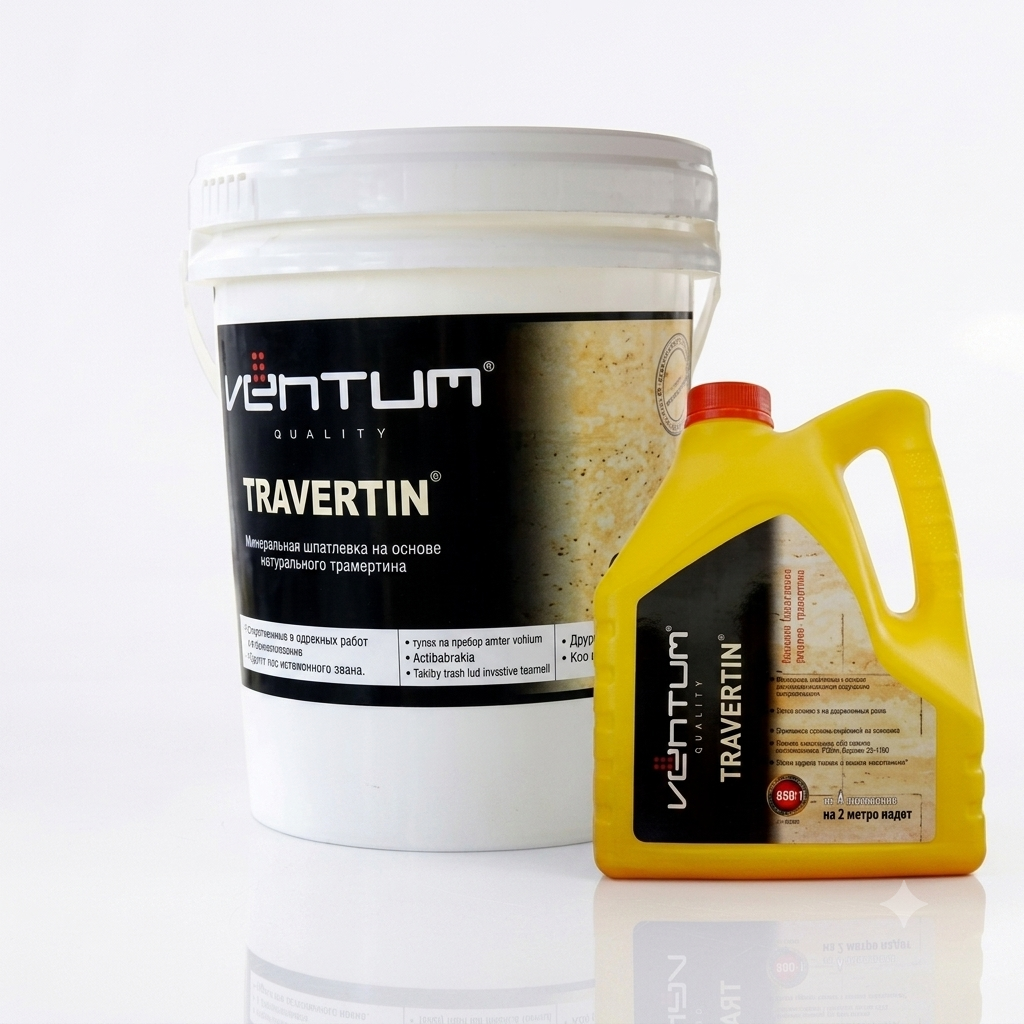 Gemini_Generated_Image_et8xgiet8xgiet8x Декоративная шпатлёвка Ventum TRAVERTIN EKO SUPER WHITE — изображение 1